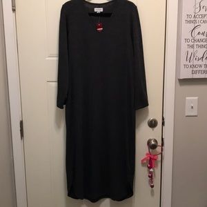 NWT Avenue Charcoal Grey long knit dress